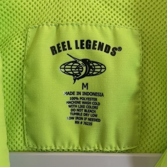 REEL Legends Lime Green Fishing Shirt - Medium - Picture 2 of 11